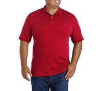 Nautica Herren Classic Fit Short Sleeve Solid Soft Cotton Polo Shirt Poloshirt, Nautisches Rot, 4X-Large Hoch