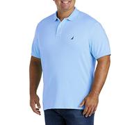 Nautica Herren Classic Fit Short Sleeve Solid Soft Cotton Polo Shirt Poloshirt, Noon Blue (Mondblau), 2X