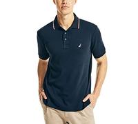 Nautica Herren Classic Fit Short Sleeve Solid Tipped Collar Soft Polo Shirt Polohemd, Navy, 5X