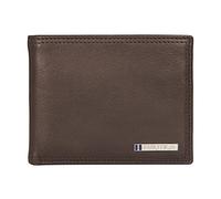 Nautica Herren Geldbörse mit emailliertem Logo Trommelleder Bifold Geldbörse mit RFID-Schutz-Braun, Einheitsgröße, Braun, Einheitsgröße