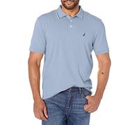 Nautica Herren Poloshirt mit klassischer Passform, kurzärmelig, Kragen mit Zwei Spitzen Polohemd, Lake City Blue, Groß