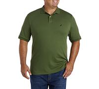Nautica Herren Klassische Passform, kurzärmelig, einfarbig, weiche Baumwolle Polohemd, Pine Forest, 4XL (Hoch)