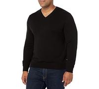 Nautica Herren Klassischer Schnitt, Weicher, Leichter Jersey V-Ausschnitt Pullover, True Black, X-Groß