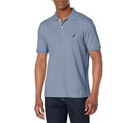 Nautica Herren Kurzärmeliges Piqué-Poloshirt mit Klassischer Passform Polohemd, Deep Anchor meliert, XX-Large
