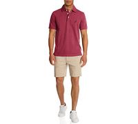 Nautica Herren Short Sleeve Solid Stretch Cotton Pique Polo Shirt Polohemd, Kastanienbraun, L
