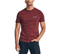 Nautica Herren Kurzärmeliges Rundhalsausschnitt T-Shirt, Königsburgunderrot, M