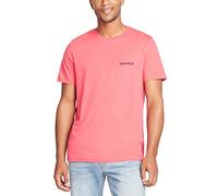 Nautica Herren Kurzärmeliges Rundhalsausschnitt T-Shirt, Melon Berry, XXL