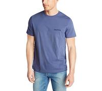 Nautica Herren Kurzärmeliges T-Shirt mit Rundhalsausschnitt Poloshirt, Indigoblau, Mittel