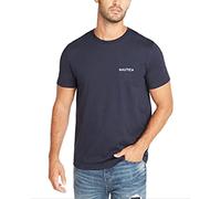 Nautica Herren Kurzärmliges Rundhalsausschnitt T-Shirt, Marineblau, L