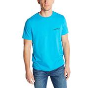 Nautica Herren Kurzärmliges T-Shirt mit Rundhalsausschnitt Polohemd, Hawaii-Ozeanblau, L