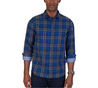 Nautica Herren Long Sleeve Double Face Shirt Button Down Hemd, Estate Blue, Groß