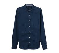 Nautica Herren Long Sleeve Print Stretch Oxford Shirt Button Down Hemd, Marineblau, XX-Large