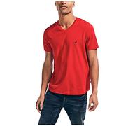Nautica Herren Men's J-Class Logo V-Neck T-Shirt, Nautisches Rot, XX-Large