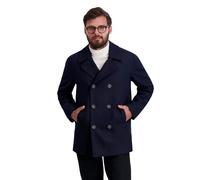 Nautica Herren Classic Double Breasted Peacoat Erbsenmantel, Dunkles Marineblau, S