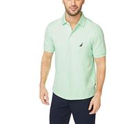 Nautica Herren Poloshirt aus Baumwoll-Piqué, kurzärmelig Polohemd, Eschengrün, Klein