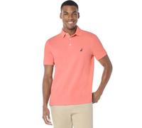 Nautica Herren Short Sleeve Solid Stretch Cotton Pique Polo Shirt Polohemd, Blasskoralle, Mittel