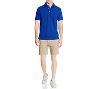 Nautica, Herren-Poloshirt, kurzärmlig, einfarbig, Baumwoll-Pikee-Stretch, Helles Kobaltblau, XX-Large