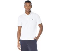 Nautica Herren Short Sleeve Solid Stretch Cotton Pique Polo Shirt Poloshirt, Bright White, Groß