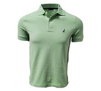 Nautica Herren-Poloshirt mit klassischer Passform, kurzärmelig, einfarbig, weiche Baumwolle, Fairgreen, S