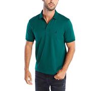 Nautica Herren Classic Fit Short Sleeve Soft Cotton Polo Shirt Polohemd, Tidal Green Solid, XL