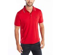 Nautica Herren Poloshirt mit klassischer Passform, kurzärmelig, Kragen mit Zwei Spitzen Polohemd, Nautisches Rot, Mittel