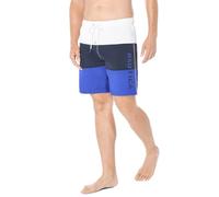 Nautica Herren Quick Dry Classic Logo Tri-Block Series Swim Trunk Badehose, Helles Kobaltblau, L