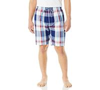 Nautica Herren Schlaf-Pyjama, weich, gewebt, 100% Baumwolle, elastischer Bund, kurz, weich gewebt, 100% Baumwolle, elastischer Bund, Schlaf-Pyjama, kurz, dunkelblau, S