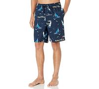 Nautica Herren Schlafanzug, weich, gewebt, 100% Baumwolle, elastischer Bund, kurz - Blau - Large