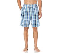 Nautica Herren Schlafanzug, weich, gewebt, 100% Baumwolle, elastischer Bund, kurz - Blau - Medium
