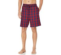 Nautica Herren Schlafanzug, weich, gewebt, 100% Baumwolle, elastischer Bund, kurz, Nautisches Rot, Groß