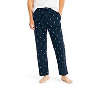 Nautica Herren Schlafanzughose aus 100 % Weicher Baumwolle, Elastischer Bund Pyjamahose, Marineblau, L EU