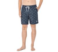 Nautica Herren Schnell Trocknende Klassischem Anker-Aufdruck Badehose, Marineblau, L