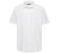 Nautica Herren Uniformes, kurzärmeliges Oxford Knopfleiste Hemd mit Button-Down-Kragen, Weiß, Klein
