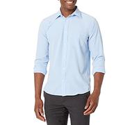 Nautica Herren Schuluniform Langarm Performance Oxford Shirt Hemd mit Button-Down-Kragen, Ox Blue, Klein