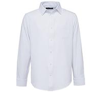 Nautica Herren School Uniform Long Sleeve Performance Oxford Shirt Hemd mit Button-Down-Kragen, Weiß, X-Groß