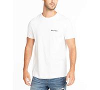 Nautica Herren Short Sleeve Solid Crew Neck T-Shirt, Farbe: Weiß, Klein