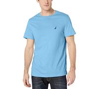 Nautica Herren Short Sleeve Solid Crew Neck T-shirt T Shirt, Rivieria Blue Solid, L EU