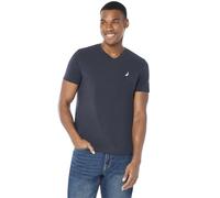 Nautica Herren Short Sleeve Solid Slim Fit V-Neck T-Shirt, Marineblau, Mittel