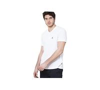 Nautica Herren Short Sleeve Solid Slim Fit V-neck T-shirt T Shirt, Bright White, S EU