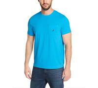 Nautica Herren Solid Crew Neck Short-Sleeve Pocket T-Shirt, Hawaii-Ozeanblau, X-Groß