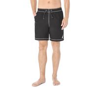 Nautica Herren Solid Quick Dry Classic Logo Swim Trunk Badehose, True Black, S EU