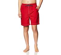 Nautica Herren Solid Quick Dry Classic Logo Swim-Trunk Schwimm-Slips, Nautisches Rot, Medium