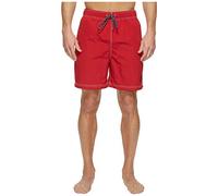 Nautica Herren Solid Quick Dry Logo Badehose, Nautisches Rot, X-Large