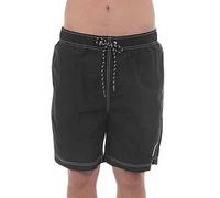 Nautica Herren Solid Quick Dry Logo Badehose, True Black, Large
