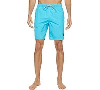 Nautica Herren Solide schnell trocknende klassischem Logo Badehose, Calypso Blau, L