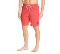 Nautica Herren Solide schnell trocknende klassischem Logo Badehose, Koralle, XX-Large