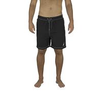 Nautica Herren Solide, schnell trocknende Logo Badehose, True Black, X-Large