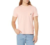 Nautica Herren Solides Rundhalsausschnitt, kurzärmelig und mit Tasche T-Shirt, Korallensand, X-Groß
