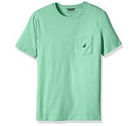 Nautica Herren Solides Rundhalsausschnitt, kurzärmelig und mit Tasche T-Shirt, Mint Spring, 2X