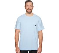 Nautica Herren Solides Rundhalsausschnitt, kurzärmelig und mit Tasche T-Shirt, Noon Blue (Mondblau), XXX-Large Hoch